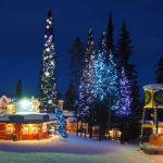 Silver Star ski resort winter lights